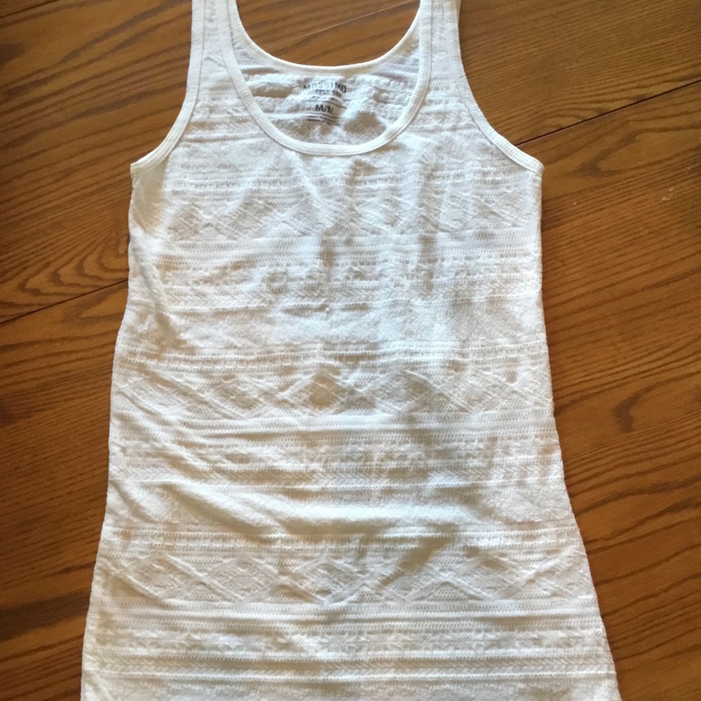 Mossimo medium white lace tank